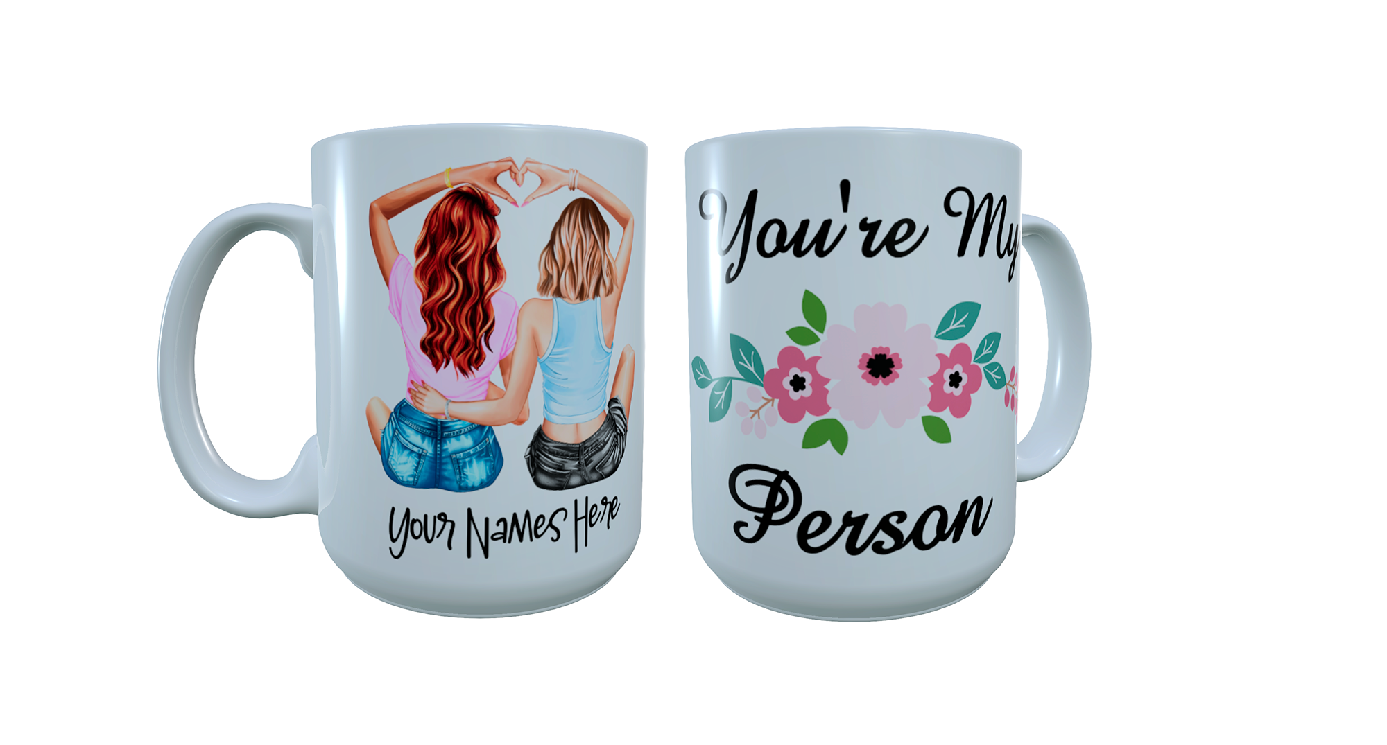 Best Friends Mug, Custom Friends Mug, Personalized Sister Gift,